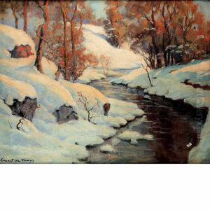 Winter Landscape by Ernest De Nagy