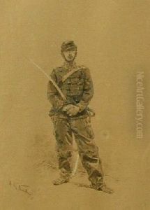A French Cavalry Soldier by Alphonse Marie de Neuville