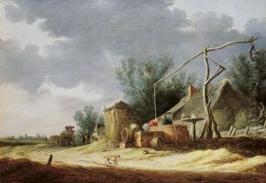 Dunenlandschaft Mit Ziehbrunnen. by Pieter de Neyn