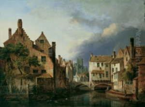 Gent Mit Der St.nikolauskirche by Pierre Francois de Noter