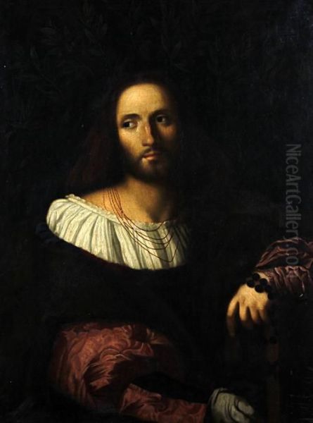 Portrait Of A Renaissance Poet, Thought To Be Ariosto by Palma Vecchio (Jacopo Negretti)