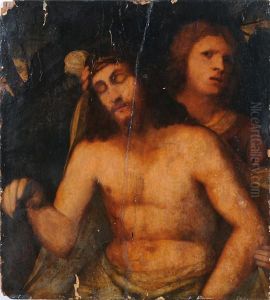 Pieta Con Un Angelo by Palma Vecchio (Jacopo Negretti)