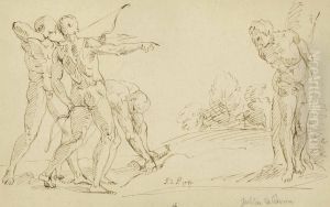 Martyre De Saint Sebastien; Et Etude De Personnages by Jean Antoine Julien de Parme