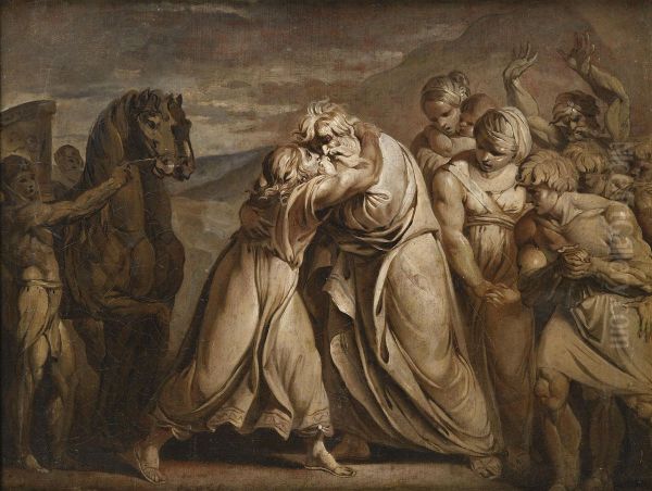 Joseph Rencontre Son Pere Jacob Dans Le Desert Aux Portes Del'egypte - view 1
