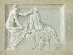 Scene Erotique A La Maniere De Jules Romain, Bas Relief En Trompe L'oeil by Jean Antoine Julien de Parme