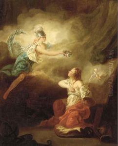 Glory Crowning The Muse Of Painting by Jean Antoine Julien de Parme