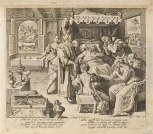 The Death Of Lazarus by Crispijn I De Passe