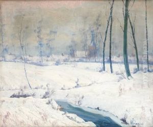 Paysage Enneige by Jef De Pauw