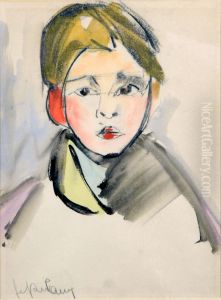 Portrait D'enfant by Jef De Pauw