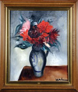Vase Garni De Fleurs by Jef De Pauw