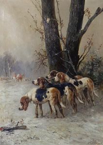French Hunting Hounds by Charles Olivier De Penne