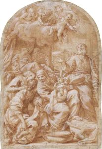 The Birth Of The Virgin by Pietro Antonio De Pietri