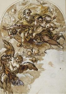 God The Father Supported By Putti God The Father Supported By Putti
