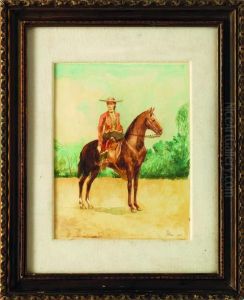 Dama A Caballo by Jose Salome De Pina