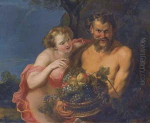 Nymphe Et Satyre by Pierre Paul De Pommayrac