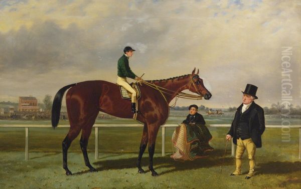 Mr. Martinson's Nancy, F. Marson Up, J. Marson And A Groom (after A Painting By Harry Hall) - view 1