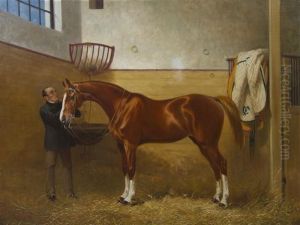 Horse And His Groom by Alfred F. De Prades