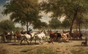 The Horse Fair by Edmond De Pratere