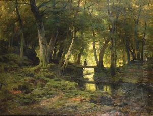 Paysage A La Riviere by Ferdinand De Prins