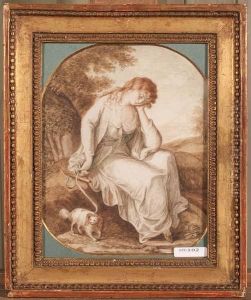 Jeune Femme Pensive Apres Le Depart De Son Fiance by Sophie De Puget