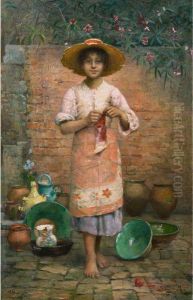 Helene, The Little Street Vendor by Edmond Jean de Pury