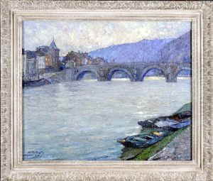 Pont Sur La Meuse A Jambes by Mecislas De Rakowsky