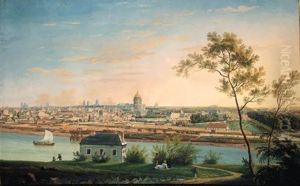 A Panoramic View Of Paris With The Dome Of The Invalides, Ntredame, Saint-germain-des-prs, Saint Sulpice, The Panthon, Themonastery Of Val De Grce And The Fortress Of Montrouge - view 1