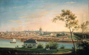 A Panoramic View Of Paris With The Dome Of The Invalides, Ntredame, Saint-germain-des-prs, Saint Sulpice, The Panthon, Themonastery Of Val De Grce And The Fortress Of Montrouge