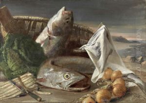 Natureza Morta Com Pescada, Robalo, Cebolas E Couves by Francisco Goya Fuendetodos