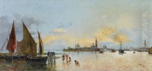 view Of Venice by Antonio Reyna Manescau