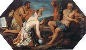 Mythological Scene With Jupiter by Juan De Roelas