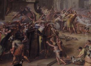 Der Tumult In Rom Nach Casars by Ignatius De Roore