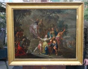Moise Faisant Jaillir L'eau Du Rocher by Ignatius De Roore