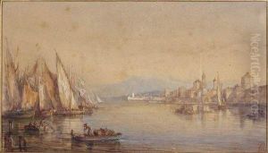 Vue D'un Port Italien by Charlotte, Baronne De Rothschild
