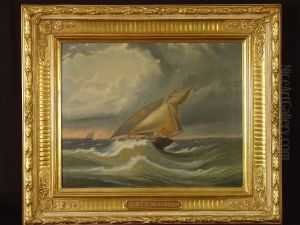 Segelschiff In Sturmischer See by Giuseppe De Rubelli