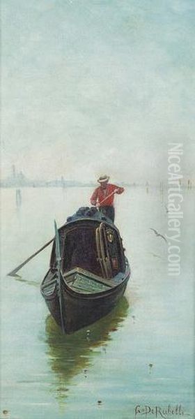 Morgenstimmung Mit Gondoliere In Venedig. - view 1