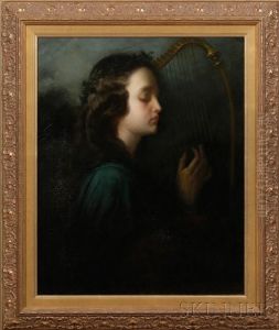 Young Woman With Lyre