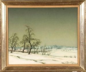 Paysage Enneige A Etikhove by Valerius De Saedeleer