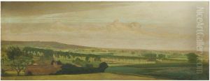 A Panorama View Of Tiegem by Valerius De Saedeleer