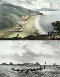Missionary Settlement by Louis-Auguste De Sainson