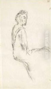 Dessin Original Au Crayon Et Estompe ; 27 X 15,7 Cm, Petits Trous Marg. (encadre). by Antoine De Saint-Exupery