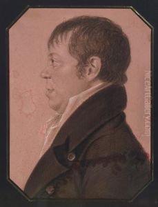 Profile Portrait Of Henry Vrooman Fonda by Charles Balthazar J. F. Saint-Memin