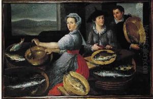 La Marchande De Poissons by Jean Baptiste de Saive