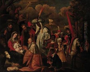 The Adoration Of The Magi by Jean Baptiste de Saive