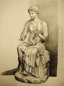 Personnage Antique En Drape De Craie Blanche Personnage Antique En Drape De Craie Blanche