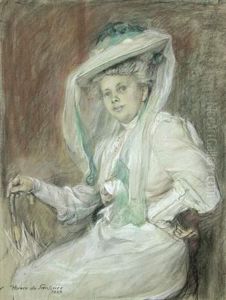 Portrait De Femme A L'ombrelle