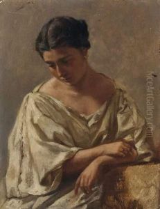 Portrait De Jeune Femme by Theodore De Saussure