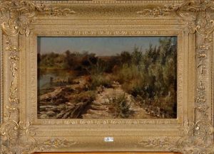 Bord De Riviere by Edmond De Schampheleer