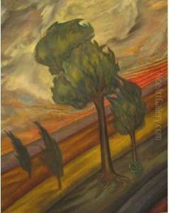 Paysage Au Crepuscule, Circa 1926-1929 by Sophie De Schomberg Szymberska