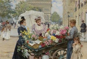 The Flower Seller On The Champs Elysees